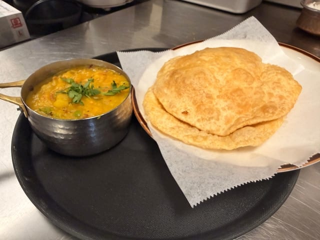 Puri with Chana Masala.